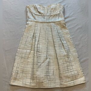 BCBGMAXAZRIA Strapless Metallic Mini Dress, Size 2